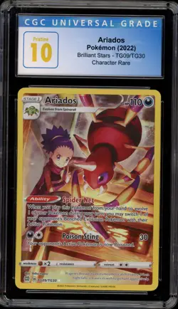 Pokemon Ariados Brilliant Stars Trainer Gallery Full Art #TG09 CGC 10 Pristine - Image 1