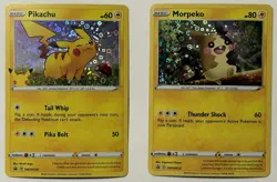 Pikachu & Morpeko - Pokemon General Mills Cereal Black Star Promo Lot (2020) - Image 3
