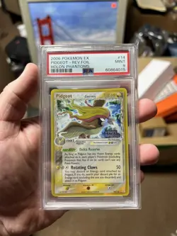 2006 POKEMON EX HOLON PHANTOMS #14 PIDGEOT-REVERSE FOIL PSA 9 - Image 1