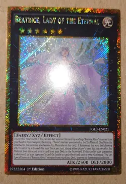 Yugioh Beatrice, Lady Of The Eternal Gold Secret Rare 1st Edition PGL3-EN021 - Image 1