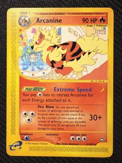 Pokemon TCG Arcanine Aquapolis 2/147 Rare Card E-Reader Series Vintage WOTC - Image 1