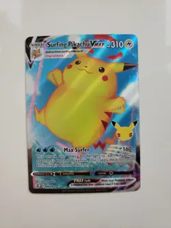 Surfing Pikachu VMAX - 009/025 - Pokemon Celebrations Sword Shield Rare Card NM - Image 1