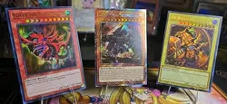 Yu-Gi-Oh! Egyptian God Card Set -Obelisk RA03 Platinum Secret + Slifer & Ra LC01 - Image 2