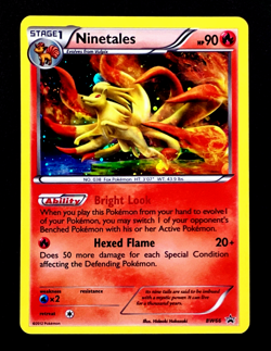 2012 Pokemon NINETALES Black Star Promo COSMOS HOLO Foil B&W Set Card BW66 EX NM - Image 1