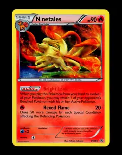 2012 Pokemon NINETALES Black Star Promo COSMOS HOLO Foil B&W Set Card BW66 EX NM - Image 2