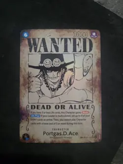 One Piece Trading Card, Wanted Dead Or Alive, Holo Portgas.D.Ace. Op-13 2025 119 - Image 1