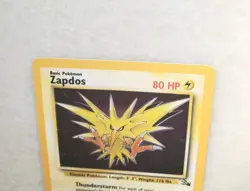 1999 Pokemon Fossil *Zapdos 15/62 & Jungle *Wigglytuff 16/64 Halo Card LOT WOTC - Image 3