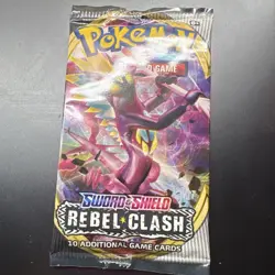 Pokemon TCG Sword & Shield Rebel Clash Booster Pack 10 Cards - Image 1