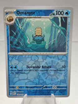 Omanyte Reverse Holo 138/165 Scarlet & Violet 151 Pokemon Card - Image 1