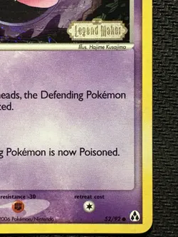 Pokemon TCG Gastly Reverse Holo Legend Maker 52/92 2006 Card Vintage - Image 4
