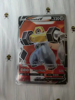 Pokemon TCG Melmetal v Full Art Holo Ultra Rare Card Pokemon Go 075/078 - Image 1