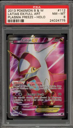 Pokemon Latias EX Plasma Freeze Full Art #112 PSA 8 - Image 1