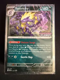 POKEMON TCG TOXTRICITY PHANTASMAL FLAMES PRE RELEASE STAMPED PROMO NEW SEALED - Image 1