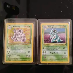 Nidoking #11 and Nidoqueen #7 Holo Base Set 1999 Pokemon Card - Image 1