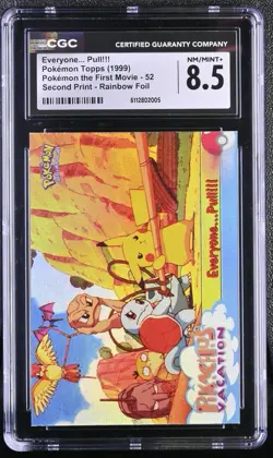 CGC 8.5 Topps Everyone. Pull! #52 Pokemon The First Movie RAINBOW FOIL POP 1 - Image 1