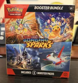Pokemon Scarlet & Violet Surging Sparks Booster Bundle 6 Packs Factory Sealed - Image 1