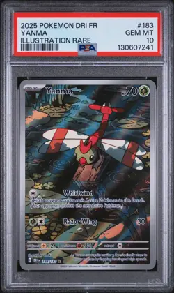 PSA 10 YANMA ILLUSTRATION RARE #183 2025 POKEMON DESTINED RIVALS ERROR SLAB - Image 1