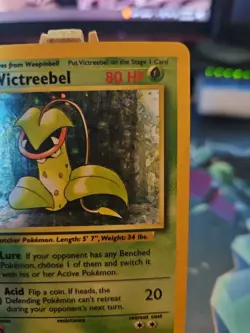 Pokemon TCG Victreebel Holo Rare Unlimited Jungle 14/64 No Symbol Error MP - Image 3
