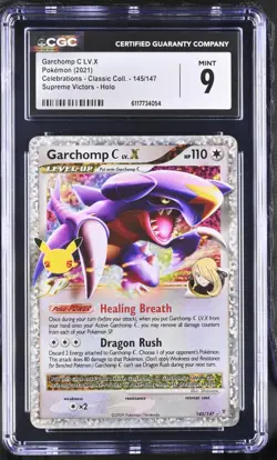 2021 Pokemon Garchomp C LV.X Celebrations Supreme Victors 145/147 CGC MINT 9 - Image 1