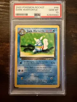 PSA 10 2000 POKEMON ROCKET Unlimited #46 DARK WARTORTLE - Image 1