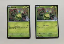 Pokemon Budew Premiere Ball League Stamped Asia Promo Cosmo Holo Lot of 2 - Image 1