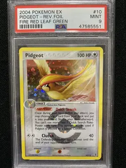 2004 Pokemon EX FireRed LeafGreen Pidgeot Reverse Foil 10/112 PSA 9 Mint - Image 1