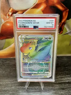 Pokemon TCG Dragonite VSTAR Secret 81/78 PSA 10 - Image 1