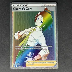 Pokemon Cheren's Care Sword & Shield Brilliant Stars Secret Rare #177 - Image 1