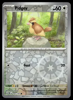 PIDGEY [FOIL] - 162/197 - OBSIDIAN FLAMES OBF POKEMON SV REVERSE - NM - Image 1