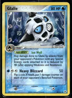 2004 Pokemon EX Hidden Legends 34 Glalie Reverse Foil NM - Image 1