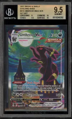 Pokemon Umbreon VMAX Evolving Skies Secret Rare Full Alt Art #215 BGS 9.5 - Image 1