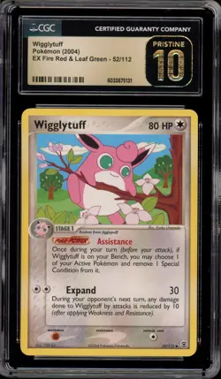 Pokemon Wigglytuff EX Fire Red & Leaf Green #52 CGC 10 Pristine - Image 1