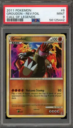 Pokemon Groudon Call of Legends Reverse Holo Rare #6 PSA 9 Mint - Image 1