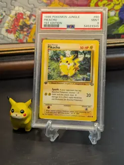 ⚡ POKEMON 1999 🍎 JUNGLE 1ST EDITION PIKACHU 60/64 ⚡ PSA 9 MINT ✨ JUNGLE SET - Image 1