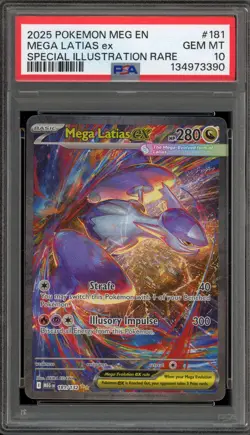 Pokemon Mega Latias ex Mega Evolution Special Illustration Rare #181 PSA 10 - Image 1