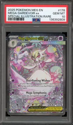 Pokemon Mega Gardevoir ex Mega Evolution Special Illustration Rare #178 PSA 10 - Image 1
