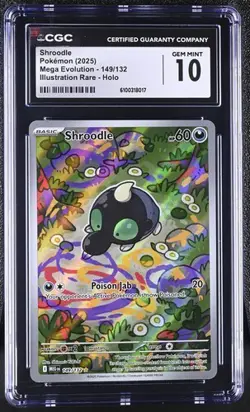 Shroodle *CGC 10* Illustration Rare *Mega Evolution* #149 *2025* Pokemon - Image 1