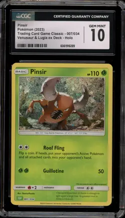 Pokemon Pinsir Classic Venusaur & Lugia ex Deck Holo #007 CGC 10 Gem Mint - Image 1