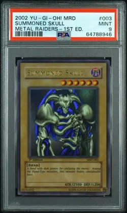 PSA 9 Summoned Skull MRD-003 1st Edition Ultra 2002 Yugioh - Slightly Faded - Image 1