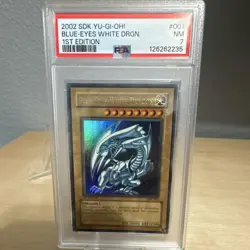 2002 Yu-Gi-Oh! Blue-Eyes White Dragon SDK-001 1st Edition PSA 7 - Image 1