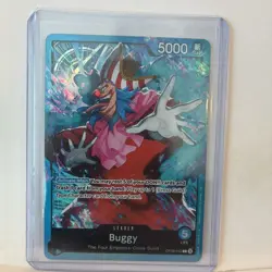 • Buggy • OP09-050 SR SD25 BLUE Buggy Leader Holo Foil One Piece TCG NM - Image 1