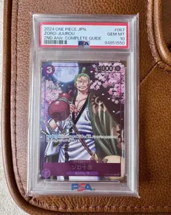PSA 10 Zoro-Juurou OP05-067 Promo 2nd ANNIVERSARY COMPLETE GUIDE ONE PIECE JPN - Image 1