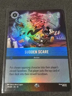 Disney Lorcana-Whispers in the Well-Sudden Scare-#219-Epic Holo-NM - Image 1