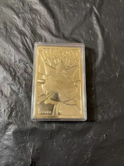 Pokemon TOGEPI 23k Gold Plated Trading Card Burger King - 1999 With Card Case - Image 1