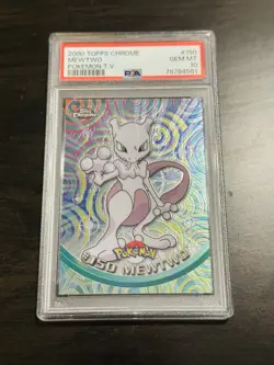 2000 Topps Pokemon Chrome Mewtwo TV Card #150 PSA 10 - Image 1