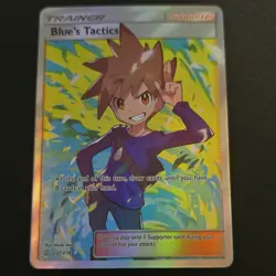 Pokemon TCG Blue's Tactics Trainer Sm-Unified Minds 231/236 Full Art Holo Card - Image 1