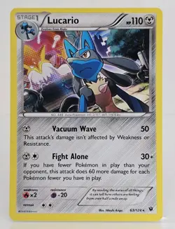 Lucario 63/124 Fates Collide Holo NM Pokemon Card English - Image 1