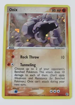 Pokemon TCG Onix Card 42/112 FireRed & LeafGreen Reverse Holo - Image 1