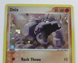Pokemon TCG Onix Card 42/112 FireRed & LeafGreen Reverse Holo - Image 2