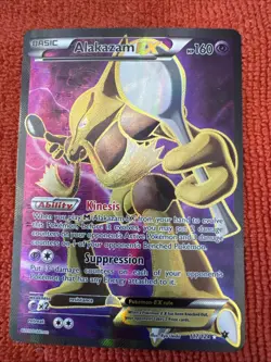 Pokemon Alakazam EX TCG Fates Collide Holo Full Art Ultra Rare Card 117/124 - Image 1